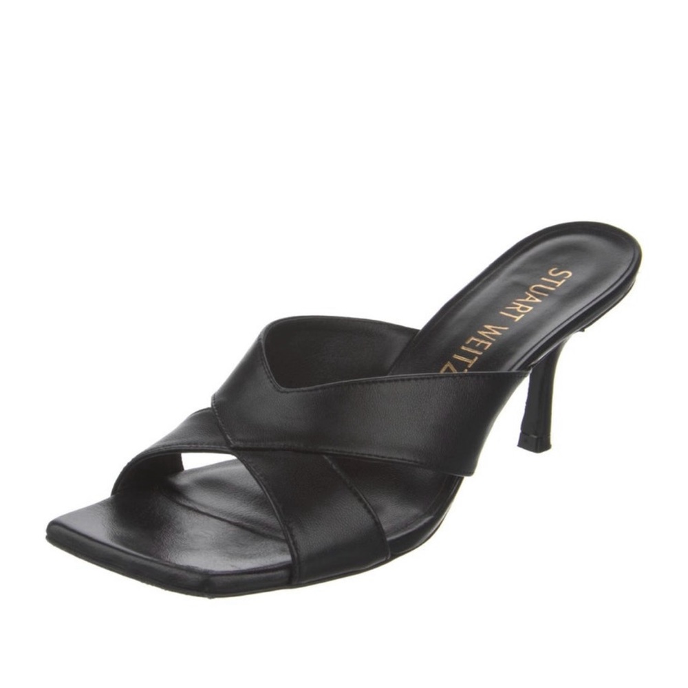 Stuart Weitzman Black Strappy Heels